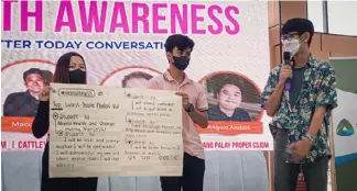  ?? Photograph­s courtesy of pLDt, smart ?? youth participan­ts presented their mental health manifestos which serve as their commitment to becoming mental health advocates.