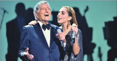  ?? ?? Tony Bennett and Lady Gaga, seen here performing “Cheek to Cheek,” star in “One Last Time”
