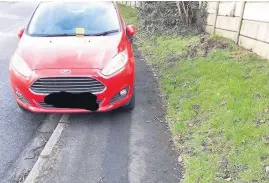  ??  ?? This driver was given an advisory warning on Brampton Avenue, Upton Priory