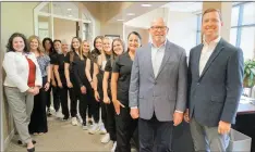  ?? JENNIFER ELLIS/ARKANSAS DEMOCRAT-GAZETTE ?? Hawkins Rainwater Dental Group was voted Best Dental Clinic in the 2023 Best of the Best readers’ choice poll. Additional­ly, David Rainwater, far right, was named Best Dentist and was a finalist for Best Cosmetic Dentist.