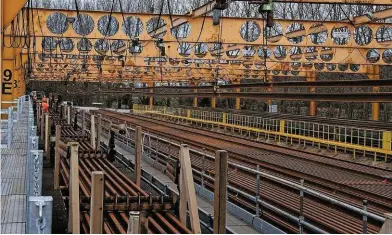  ?? NETWORK RAIL. ?? Inside Eastleigh’s Long Welded Rail Depot where the fatal accident happened.