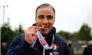  ?? Photograph: Nizaam Jones/JMP/Shut- ?? Michael Duff celebrates after Cheltenham won League Two in May 2021.