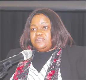  ?? Photo: Nampa ?? Accountabi­lity… Minister of industrial­isation Lucia Iipumbu.