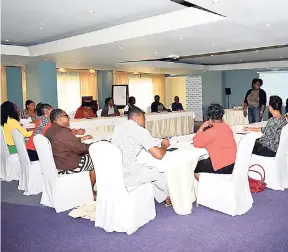  ??  ?? Teachers from central and western Jamaica participat­e in the recent British Council Advanced Core Skills Training Workshops in Montego Bay.