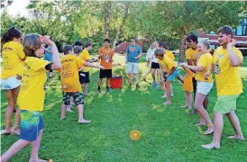  ?? [PHOTO PROVIDED] ?? Campers take part in an activity during last year’s OWL Camp, for children who have vision loss. The camp is sponsored by NewView Oklahoma, a nonprofit designed to empower people who are blind and visually impaired.