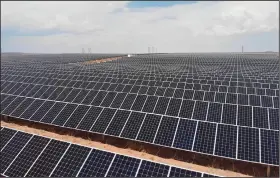  ?? (AP) ?? A solar farm west of Rio Rancho, N.M., helps power Facebook’s data center in central New Mexico.