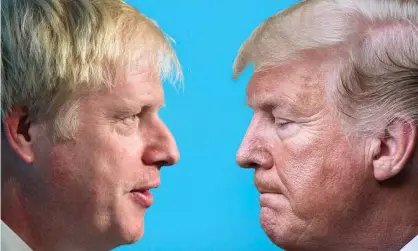  ?? Photograph: Reuters; AFP/Getty Images ?? Boris Johnson and Donald Trump composite. ‘The similariti­es are indeed striking.’