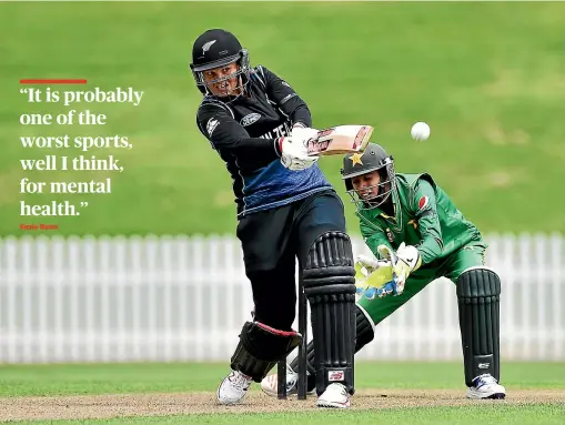  ?? ANDREW CORNAGA/PHOTOSPORT ?? Former New Zealand captain Suzie Bates says now more than ever NZ Cricket needs to keep an eye on the health of players in the women’s game.