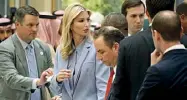  ??  ?? Manager Ivanka Trump ieri in Arabia Saudita