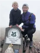  ??  ?? A walk up Pen y Fan raised money for Rhianna’s Swing, a project organised by people in Swansea to build a swing to be used by disabled children in Gnoll Park in Neath in memory of nine-year-old Rhianna Chellew