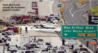  ??  ?? Nach dem Crash musste die Autobahn gesperrt werden.