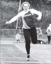  ?? Photo by Marsha Lehman ?? Johnsonbur­g junior Zoey Grunthaner won the triple jump and javelin and placed second in the discus at Tuesday's home meet with DuBois Central Catholic. The track teams host Northern Potter, Otto-Eldred, and Port Allegany today (4 p.m.).