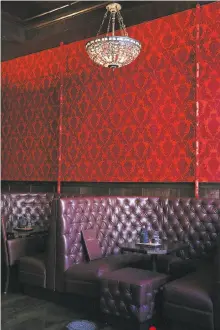  ??  ?? “Everyone loves the
wallpaper,” says Barbary Coast general manager Nate Haas of the flocked, red damask inspired by the old Ernie’s restaurant. “It’s gotten the most compliment­s of anything from patients, hands down.” The feature that gets the...