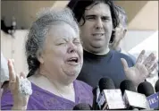  ?? M. SPENCER GREEN/ASSOCIATED PRESS ?? Marcia Savio, stepmother of Kathleen Savio, cries outside the courthouse on Thursday after Drew Peterson was found guilty of murdering Kathleen Savio.