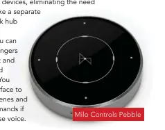  ??  ?? Milo Controls Pebble