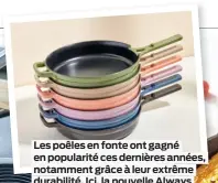  ?? ?? Les poêles en fonte ont gagné en popularité ces dernières années, notamment grâce à leur extrême durabilité. Ici, la nouvelle Always Pan en fonte émaillée d’Our Place.