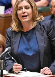  ?? ?? Defiant: Penny Mordaunt said the House would not bow to intimidati­on