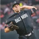  ?? ?? Orioles starter John Means pitches against the Red Sox during a Sept. 29 game at Oriole Park.