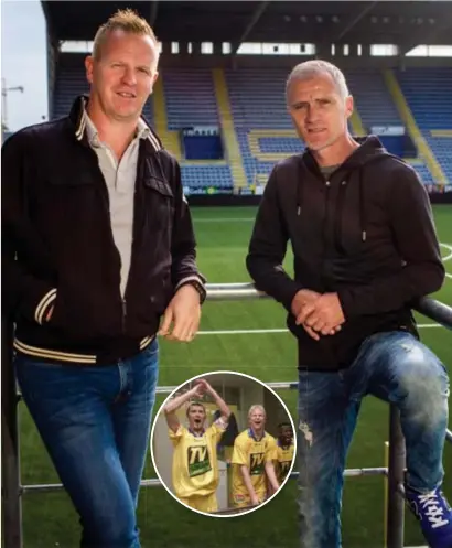  ?? FOTO TP ?? Wouter Vrancken en Danny
Boffin waren ooit ploegmaats in één van de glorieseiz­oenen van STVV.