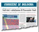  ??  ?? L’intervista al vicepremie­r Matteo Salvini pubblicata ieri dal Corriere di Bologna