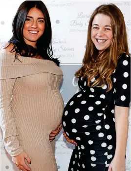  ?? ?? Mothers-to-be: Lauren Jones, left, and Sophie Jones