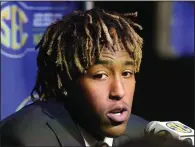  ?? AP/JOHN AMIS ?? Kentucky junior running back Benny Snell was called a workhorse by his coach Mark Stoops during SEC media days Monday in Atlanta. Snell has scored 32 touchdowns the past two seasons.