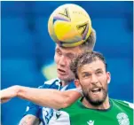  ?? Pictures: SNS. ?? Jason Kerr in action against Aberdeen’s Lewis Ferguson, top, and Christian Doidge.