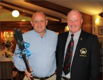  ??  ?? The Gorey Guardian Summer Series at Courtown Golf Club - Winner: Colin Sunderland with Captain John Fitzgerald.