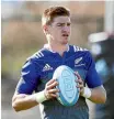  ??  ?? Jordie Barrett has toured as an apprentice with the All Blacks.