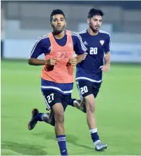  ?? Supplied photo ?? UAE Olympic team members during training. —