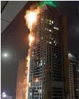  ?? Foto: Nicolas Routtier, dpa ?? Der Torch Tower seiner Mitte. in Dubai brannte ab