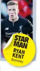  ??  ?? STAR MAN RYAN KENT Barnsley