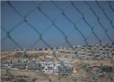  ?? AP ?? A lack of opposition from Washington led to a new housing project in the illegal West Bank settlement of Naale
