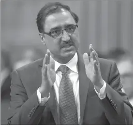 ?? The Canadian Press diannewatt­smp.ca ?? Infrastruc­ture Minister Amarjeet Sohi says 60 per cent of approved infrastruc­ture projects are underway.