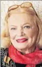  ?? Photograph­s by Chris Pizzello Invision / AP ?? GENA ROWLANDS to receive honorary Oscar.