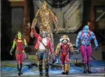  ??  ?? The Guardians of the Galaxy are part of the fun in “Marvel Universe LIVE! Age of Heroes.”