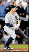  ?? AP/KATHY WILLENS ?? Right fielder Aaron Judge
of the New York Yankees hit a two-run double in the second inning in the Yankees’ 7-3 victory over the Cleveland Indians in Game 4 of the American League division series.