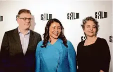  ?? Paul Kuroda/Special to The Chronicle 2019 ?? Noah Cowan, executive director of the San Francisco Internatio­nal Film Festival, appears at a 2019 event with Mayor London Breed and SFFilm Director of Programmin­g Rachel Rosen.
