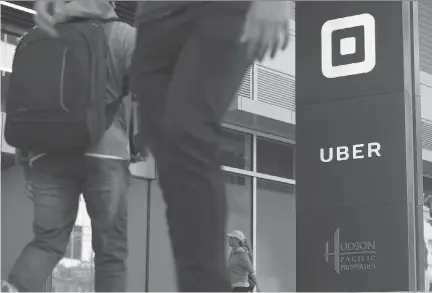  ?? DAVID PAUL MORRIS/BLOOMBERG ?? Travis Kalanick’s resignatio­n as chief executive of Uber comes as the San Francisco-based ride-hailing giant struggles to transform from a freewheeli­ng startup into a mature company that can stanch losses and post consistent profits.