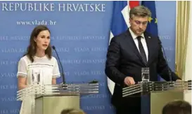  ?? / epa ?? Marin i Plenković sastali su se u Banskim dvorima