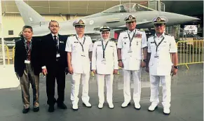  ??  ?? Prof Nor Aieni (third from right) representi­ng UMT at the 14th Langkawi Internatio­nal Maritime and Aerospace Exhibition 2017 with her colleagues.