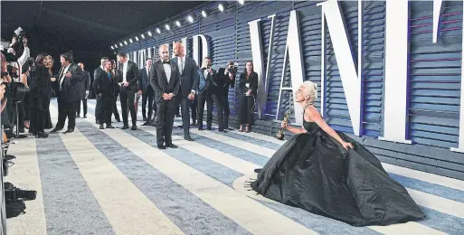  ?? DIA DIPASUPIL GETTY IMAGES ?? Lady Gaga won the Music (Original Song) Oscar for “Shallow” from A Star Is Born on Sunday. She later attended the Vanity Fair after-party.