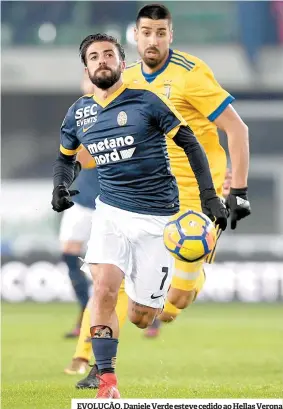  ??  ?? EVOLUÇÃO. Daniele Verde esteve cedido ao Hellas Verona