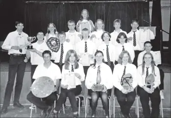  ?? 01_B28twe01 ?? Arran High School held its annual awards ceremony with an audience of members of staff, pupils and parents and invited guests. Awards were presented for attendance and achievemen­t, both in the school and on the sports field.