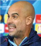  ?? REUTERS ?? Rallying cry: Guardiola
