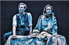  ??  ?? Trembling need: Rachael Stirling and Rupert Young play SOE agents in occupied France