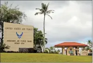  ?? REUTERS ?? A view of the entrance to the US military Andersen Air Force base in Guam.