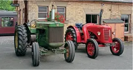  ??  ?? Classic tractors awaiting visitors at Arley.