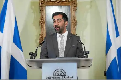  ?? Foto: SCOTTISH GOVERNMENT HANDOUT ?? El primer ministro de Escocia, Humza Yousaf, ha dimitido de su cargo.