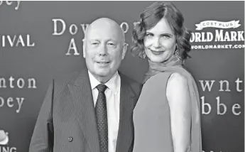  ?? — AFP file photo ?? English novelist/screenwrit­er Julian Fellowes and US actress Elizabeth McGovern attend the ‘Downton Abbey’ New York Premiere at Alice Tully Hall, Lincoln Center in New York City.